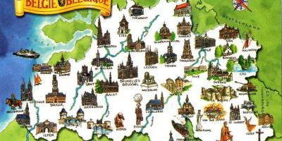 Mapa Belgie atrakcí