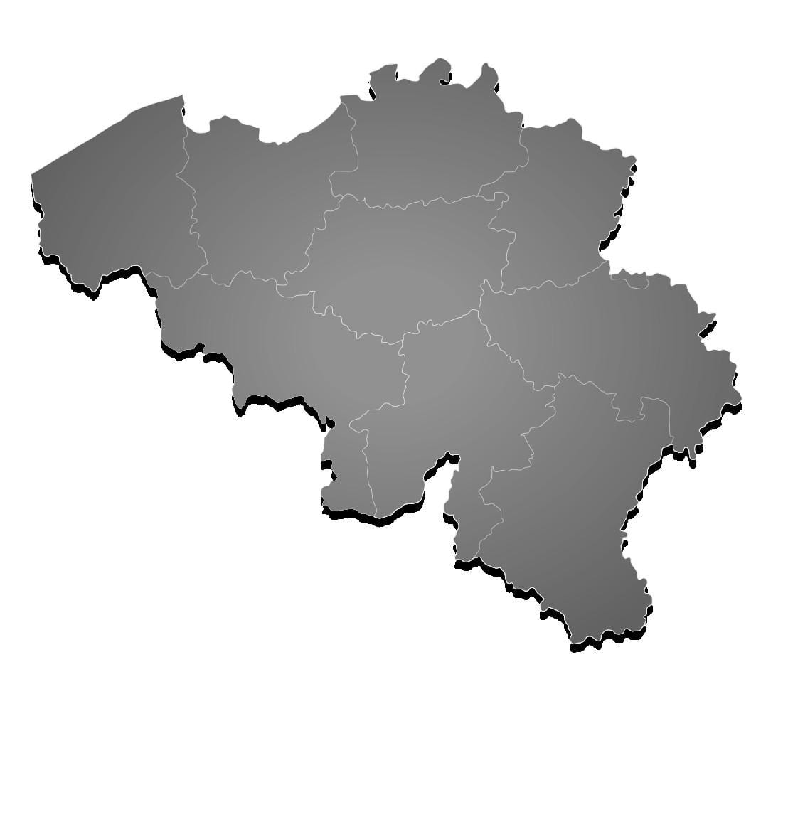 Mapa Belgie vektor