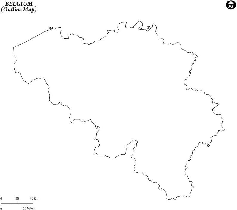 slepá mapa Belgie