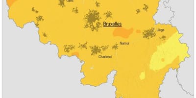 Mapa Belgie klimatu