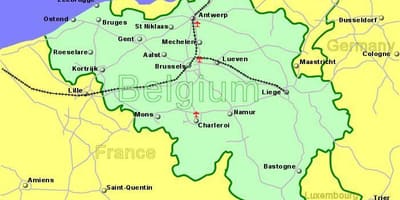 Letiště v Belgii mapě