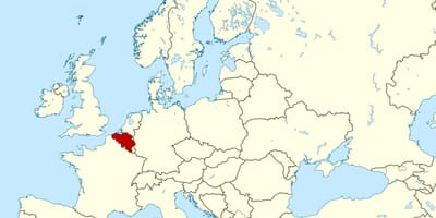 Mapa Belgie místo