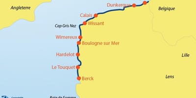 Mapa Belgie pláže